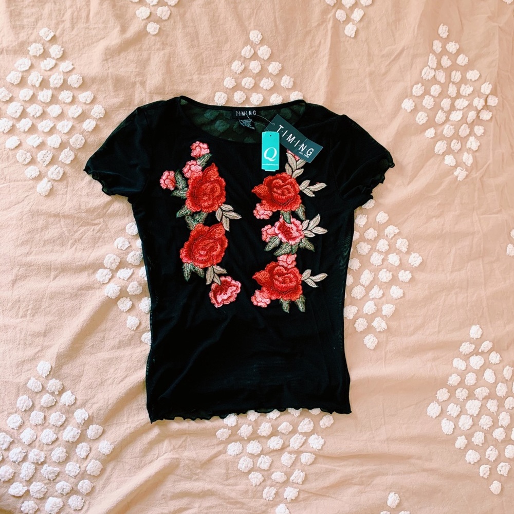 Mesh Rose Top